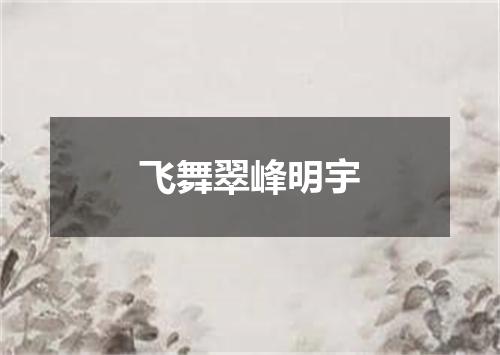 飞舞翠峰明宇