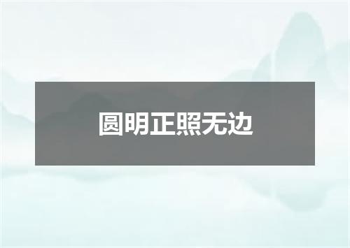 圆明正照无边