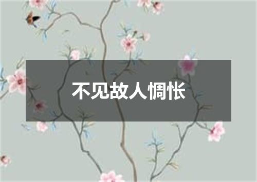 不见故人惆怅