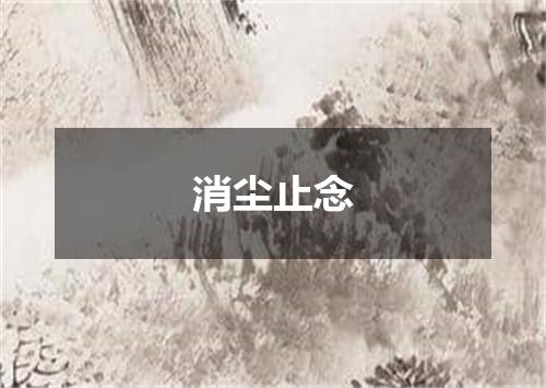 消尘止念