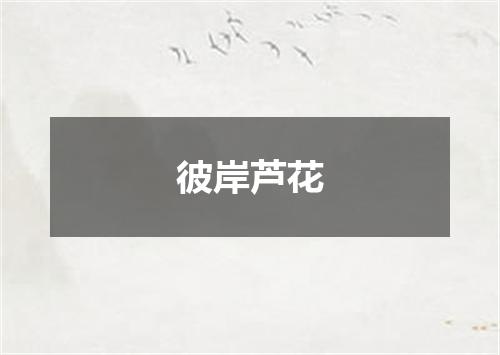 彼岸芦花
