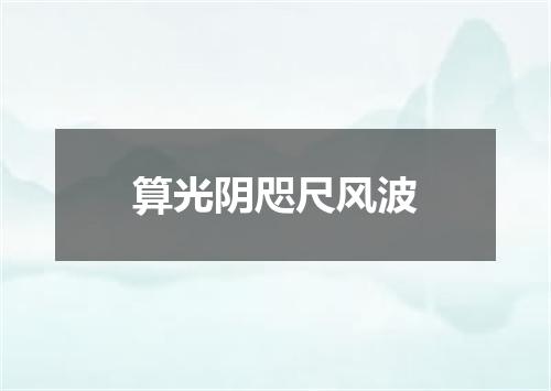 算光阴咫尺风波