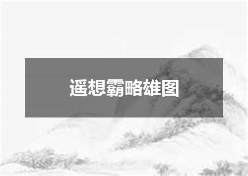 遥想霸略雄图