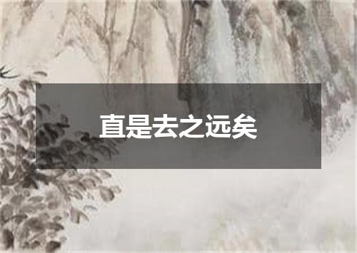 直是去之远矣