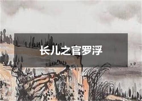 长儿之官罗浮