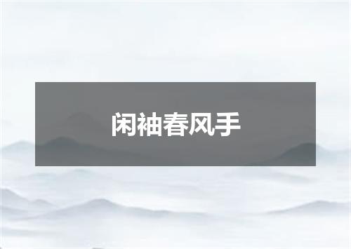 闲袖春风手