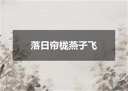 落日帘栊燕子飞