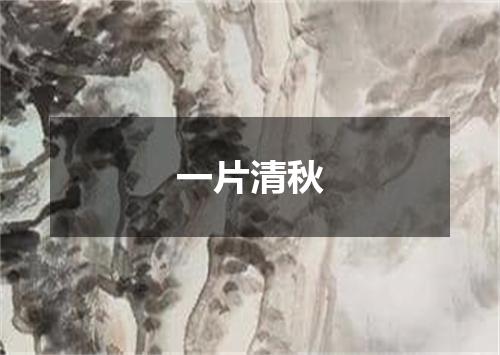 一片清秋