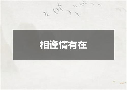 相逢情有在