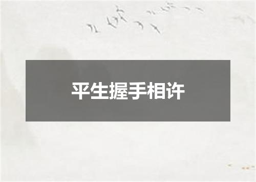 平生握手相许