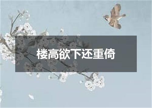楼高欲下还重倚