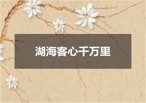 湖海客心千万里