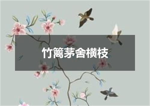 竹篱茅舍横枝