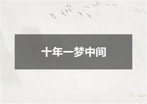 十年一梦中间