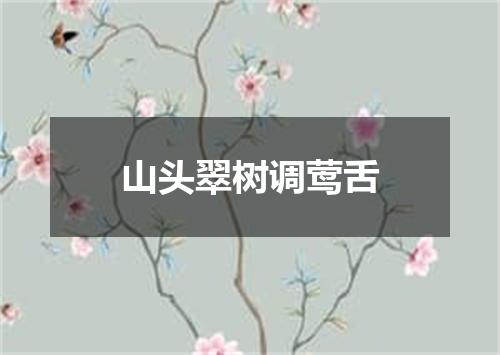 山头翠树调莺舌