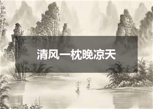 清风一枕晚凉天