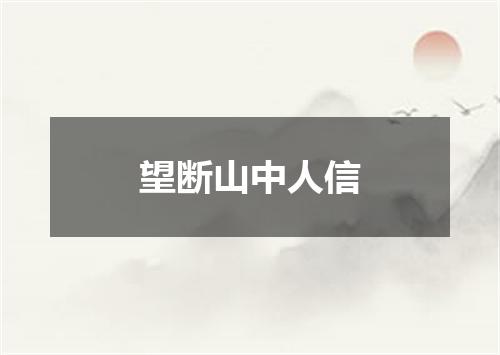 望断山中人信