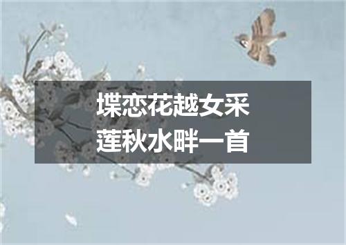 堞恋花越女采莲秋水畔一首