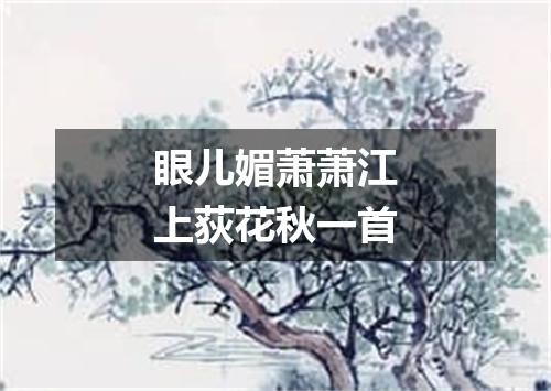眼儿媚萧萧江上荻花秋一首