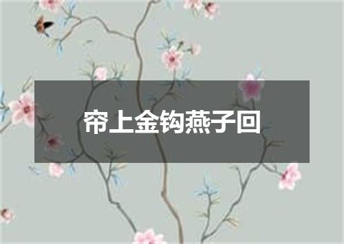 帘上金钩燕子回