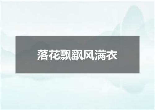 落花飘飖风满衣