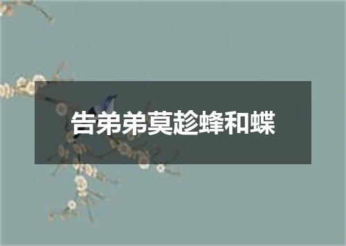告弟弟莫趁蜂和蝶