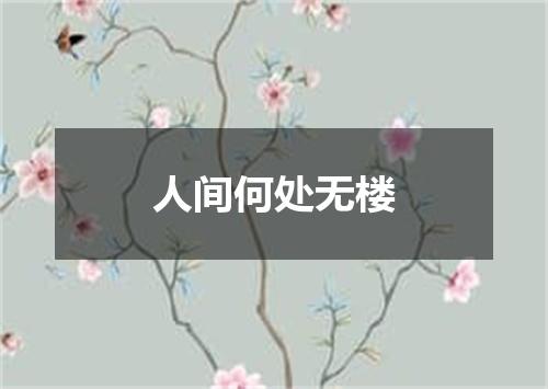 人间何处无楼