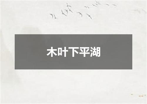 木叶下平湖