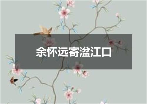 余怀远寄湓江口