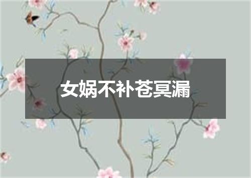 女娲不补苍冥漏