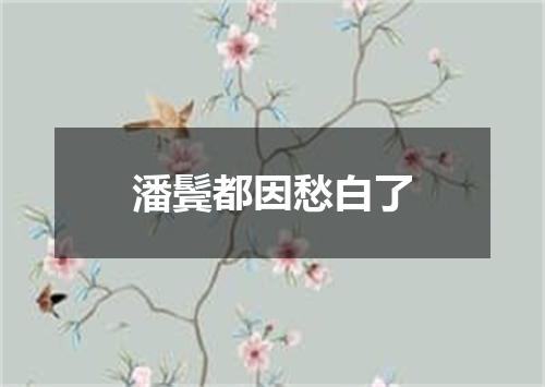 潘鬓都因愁白了