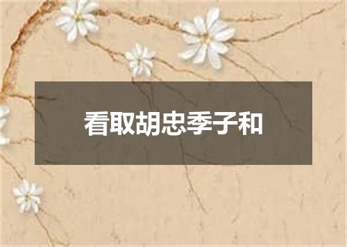 看取胡忠季子和