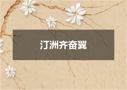 汀洲齐奋翼