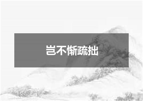 岂不惭疏拙