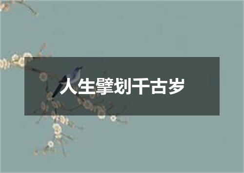 人生擘划千古岁