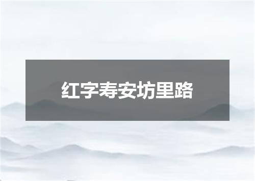 红字寿安坊里路