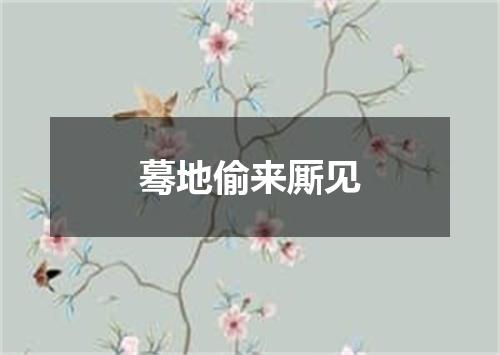 蓦地偷来厮见