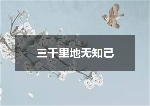 三千里地无知己