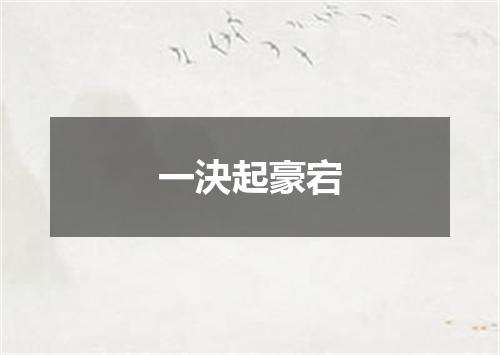 一決起豪宕