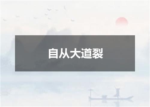 自从大道裂