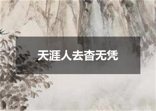 天涯人去杳无凭