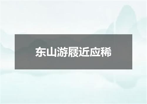 东山游屐近应稀