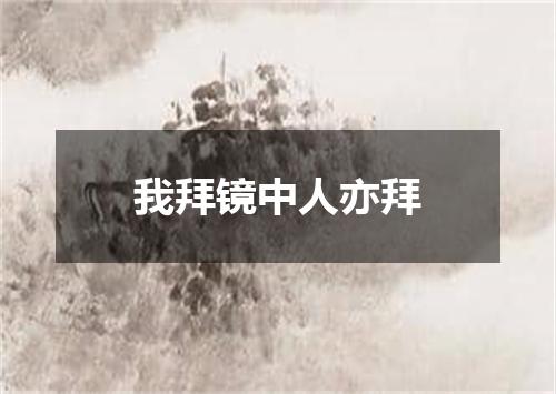 我拜镜中人亦拜