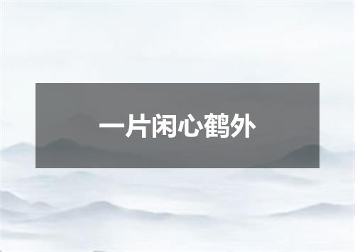 一片闲心鹤外