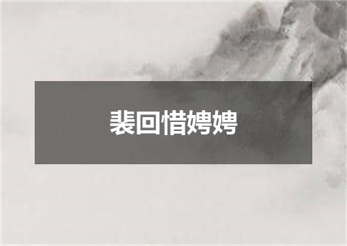 裴回惜娉娉
