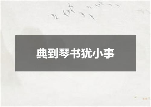 典到琴书犹小事