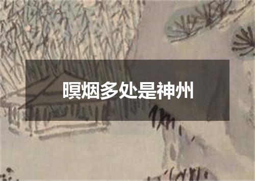 暝烟多处是神州