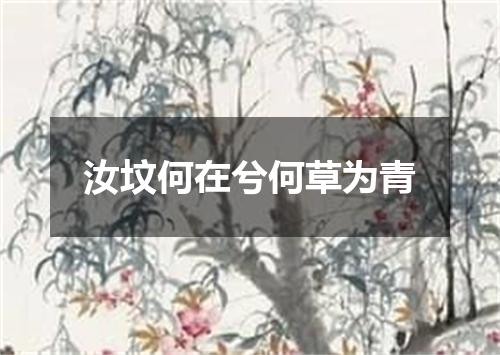 汝坟何在兮何草为青