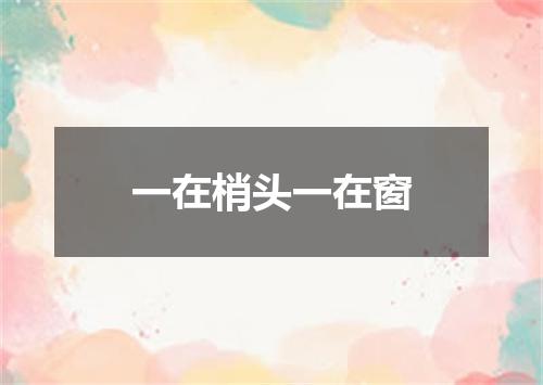 一在梢头一在窗