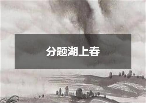 分题湖上春